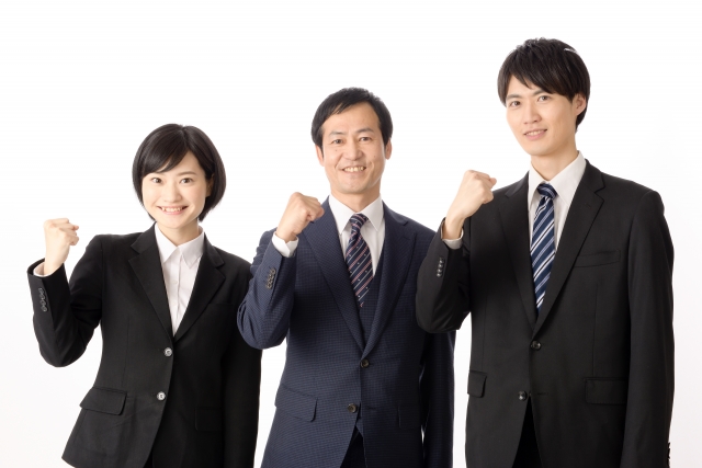 頑張る会社員のモチーフ