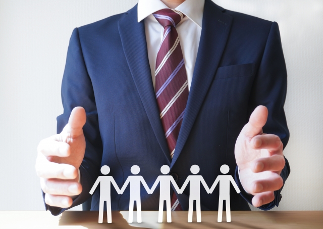 企業と社員のモチーフ